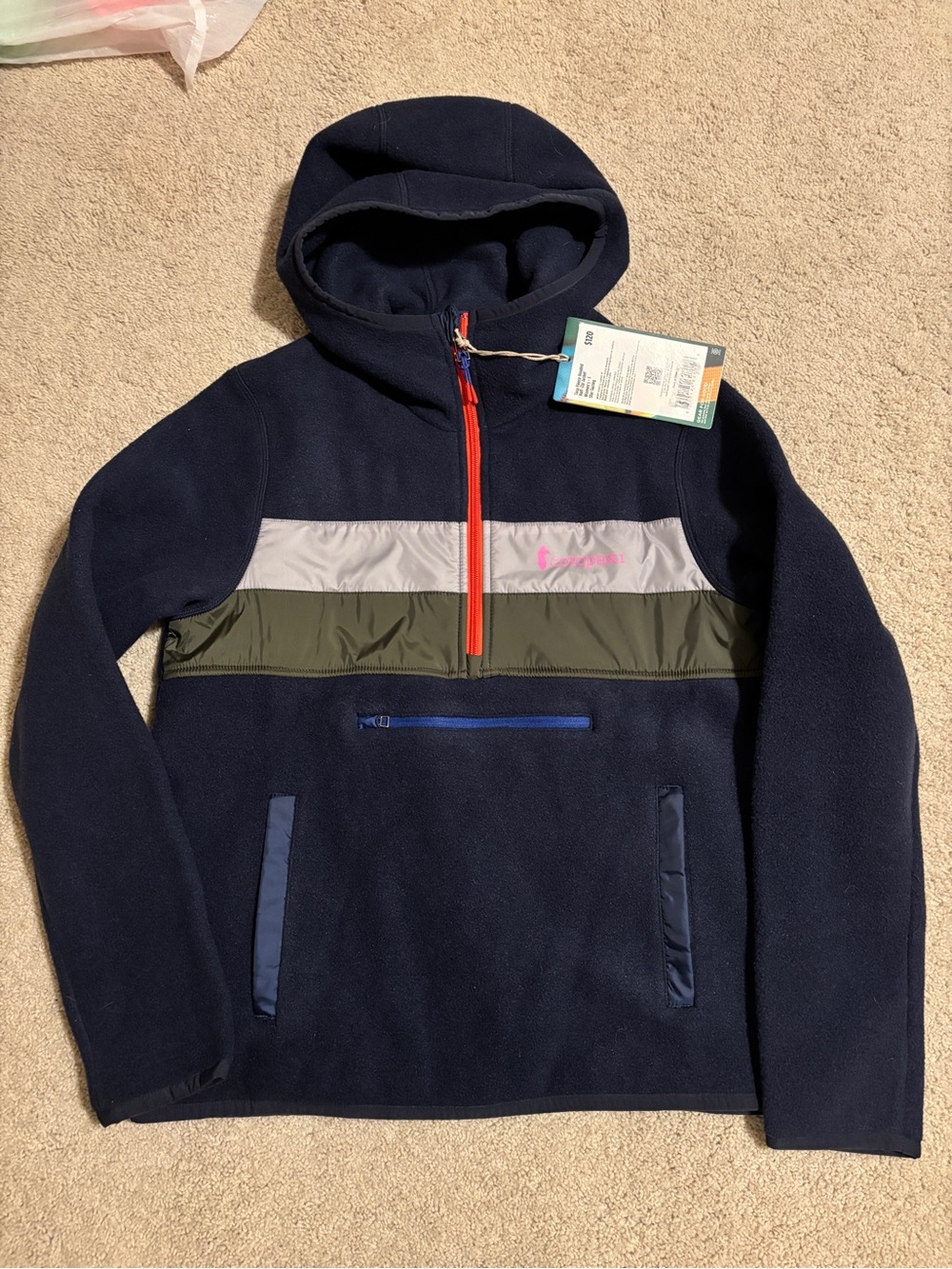 NWT Cotopaxi Teca Fleece Hooded Half-Zip Star Gazing Jacket in Size Small